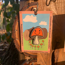 Friendly Mushroom Wooden Pin