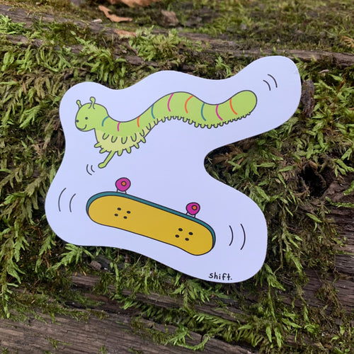 Caterpillar Heelflip Sticker