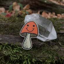 Friendly Mushroom Wooden Pin